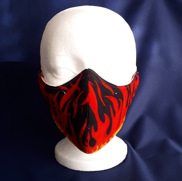 NEW Hand-made Adult Lined Cotton Face Mask Print - Picture 2 of 4